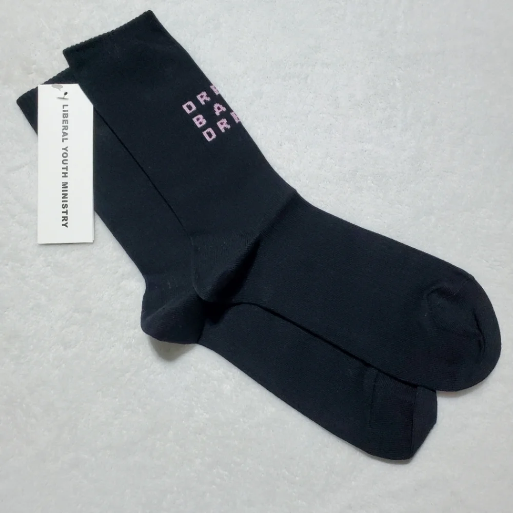 NWT Liberal Youth Ministry Dream Baby Dream Unisex Black Socks Sz M